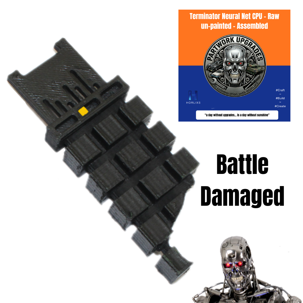 Terminator Neural Net CPU - Raw un-painted - Battle Damaged - Assembled