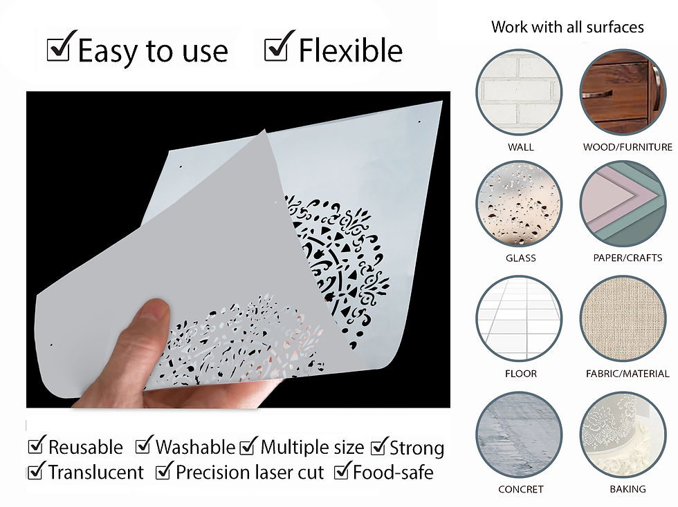 Thumbnail: Mandala Flower of Life Large Wall Stencil DL43