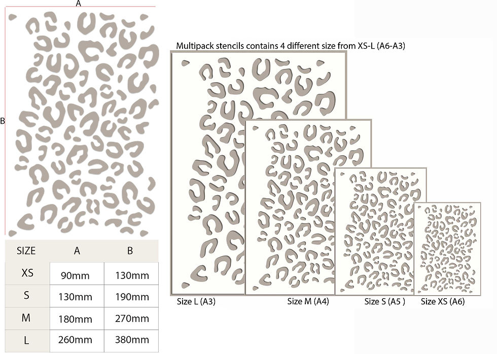 Thumbnail: Leopard Animal Print Pattern Stencil TE501