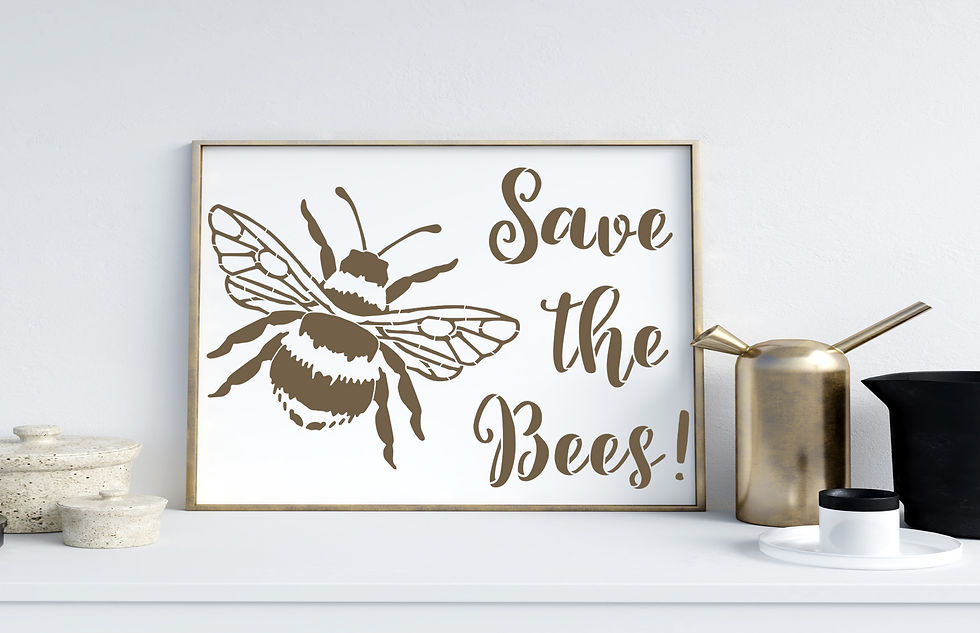 Thumbnail: Safe the Bees Stencil Phrase QU98