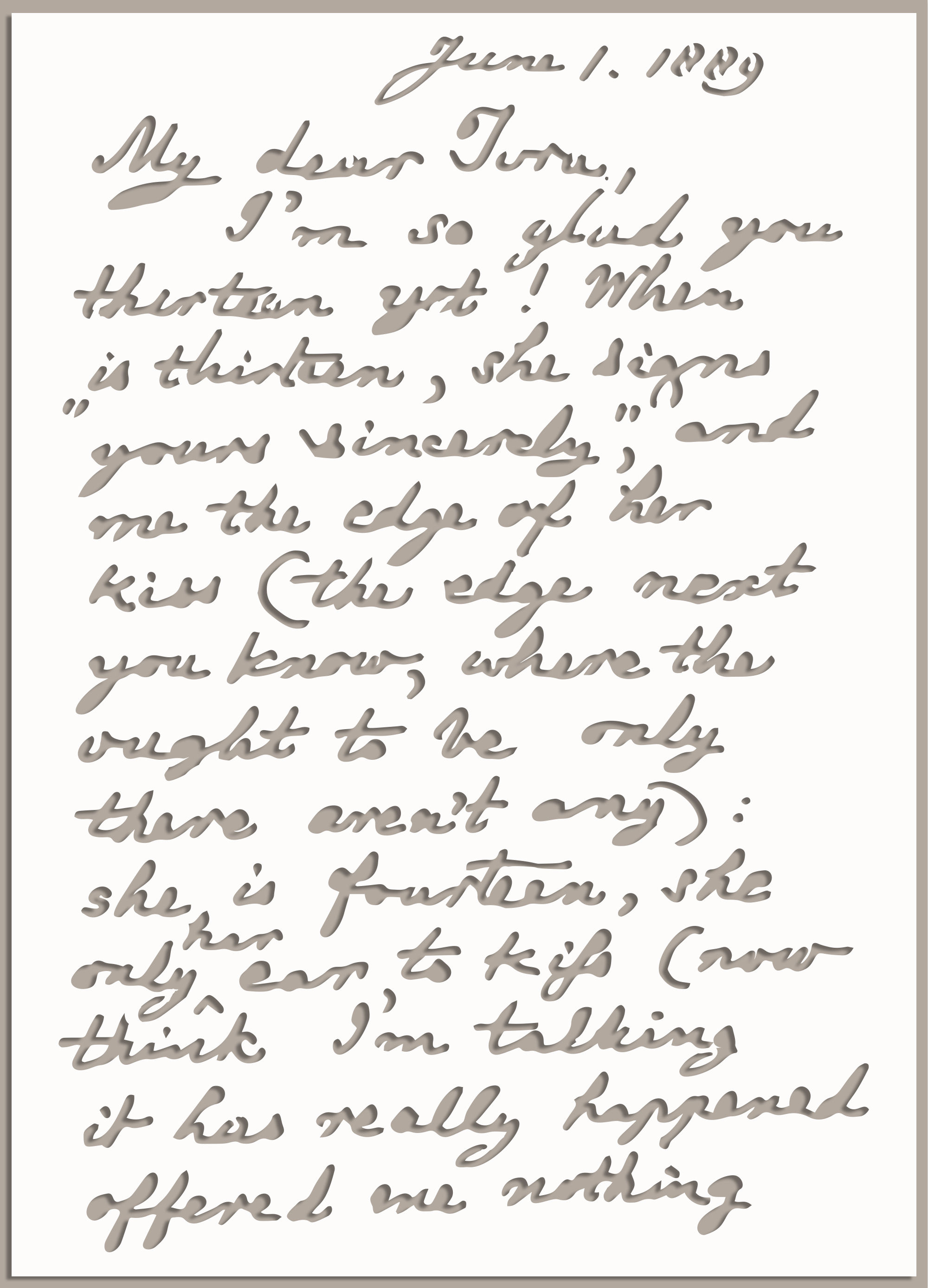 Handwriting Letter Script Reusable Stencil HW3