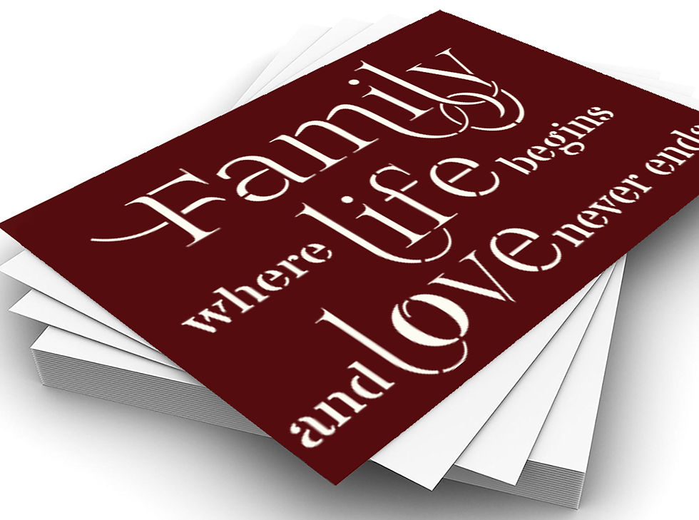 Thumbnail: Family life Phrase Quote Stencil QU1