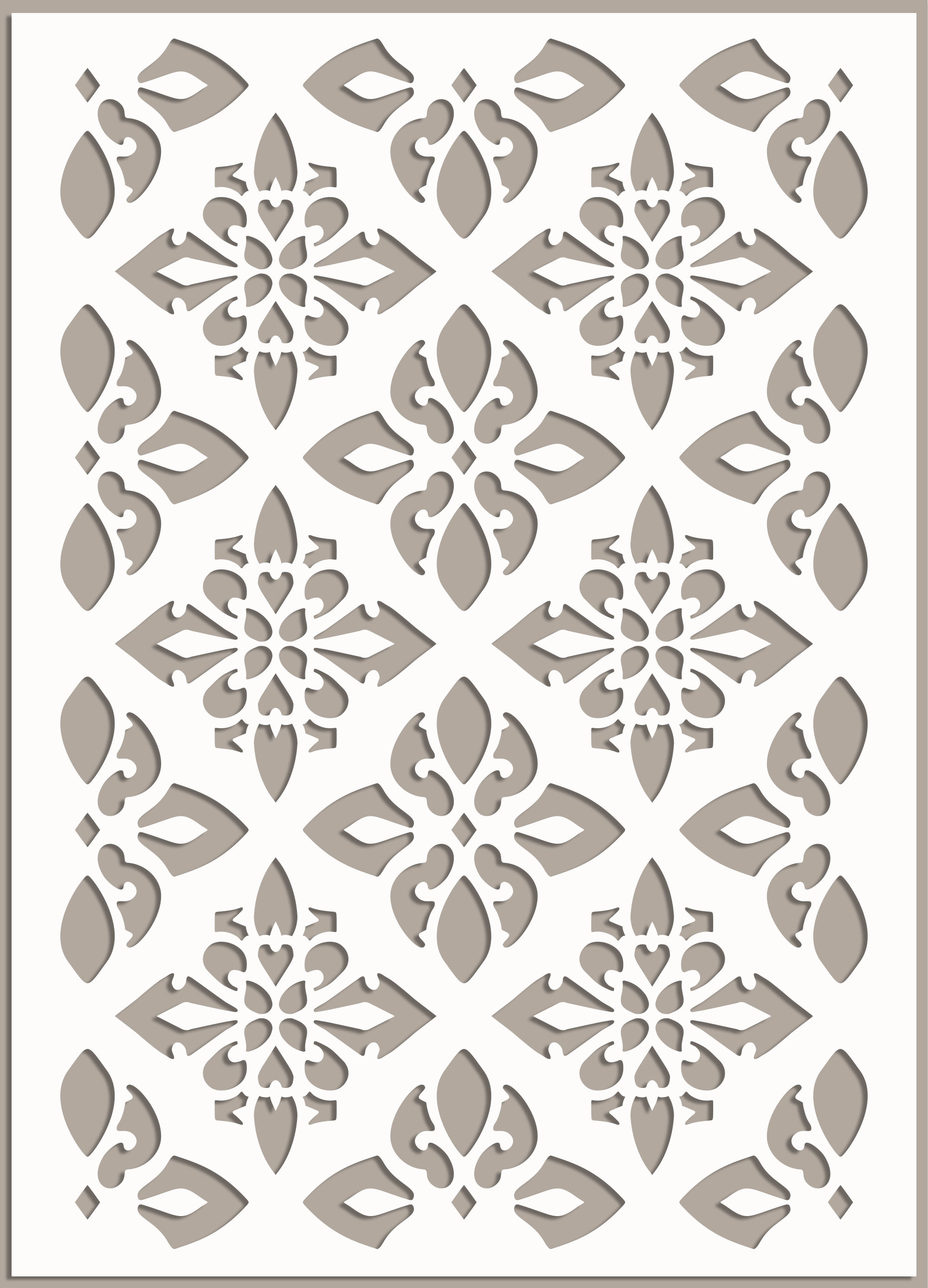 Abstract Floral Stencil  Large Walls Stencils -Reusable Template TE531