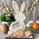Thumbnail: Easter Stencil bunny Vintage Template Cardmaking Journaling Crafts Art EA
