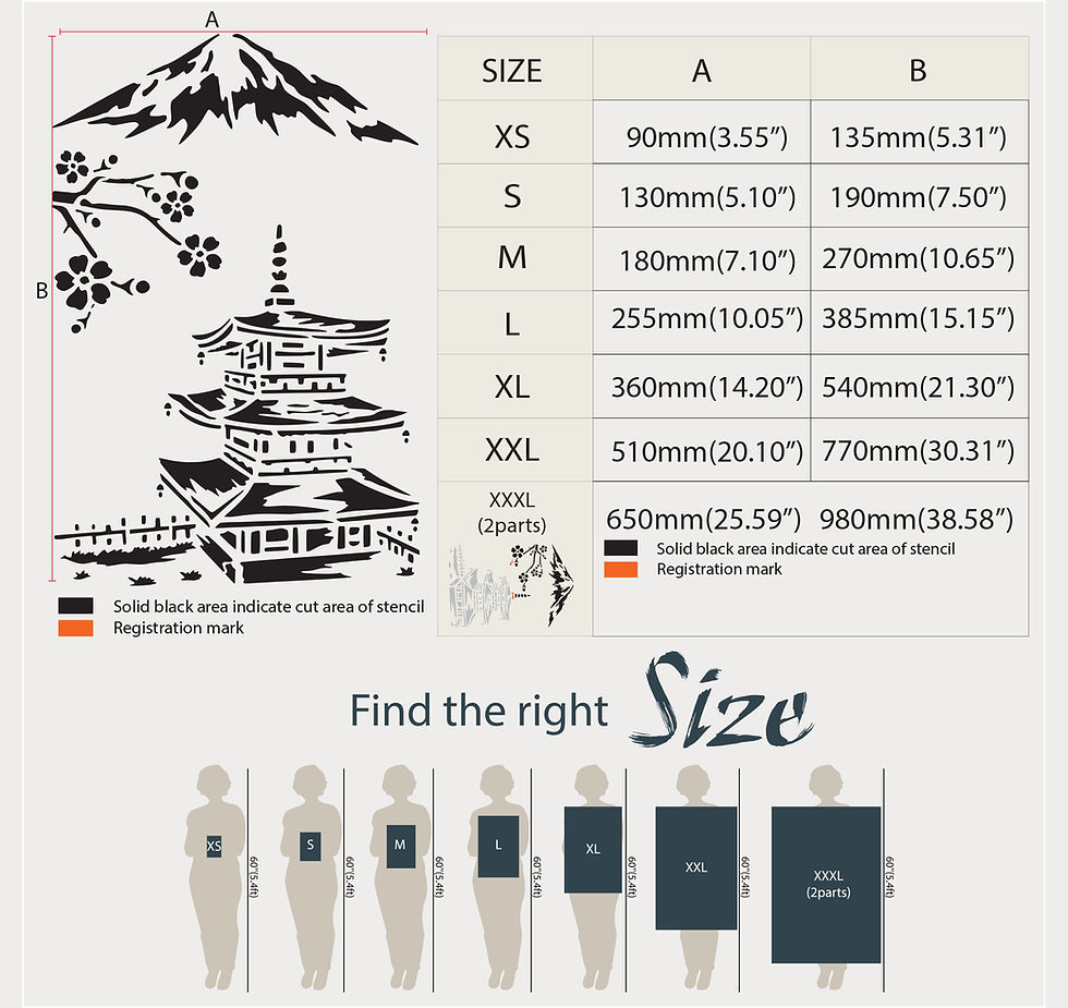 Thumbnail: Chinese Japanese  Motif Wall Large Stencil CI2