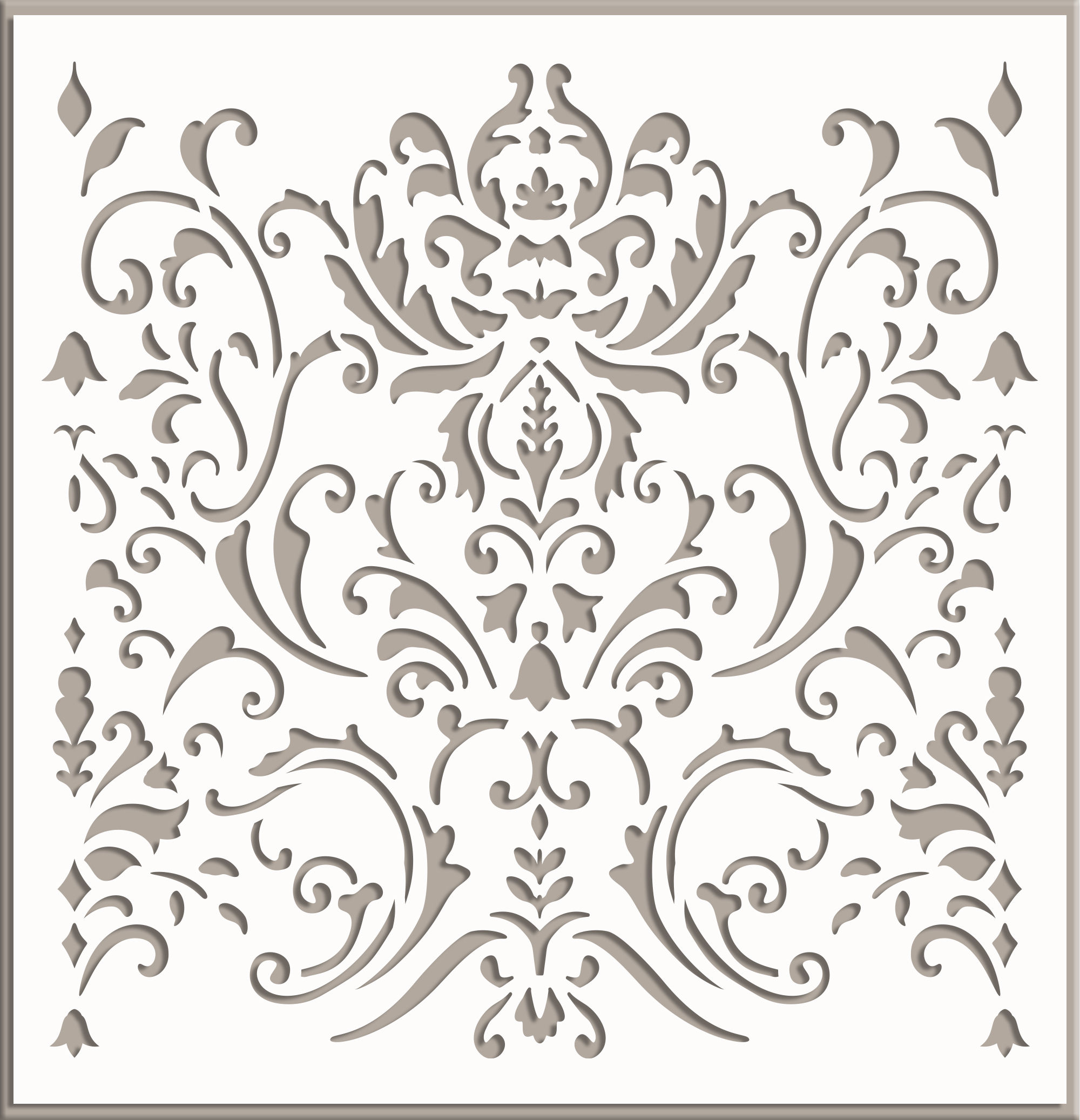 Victorian Lace Border Floral Stencil BO32