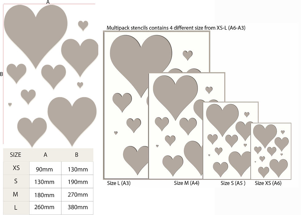 Thumbnail: Love Heart Shape Stencil TE65
