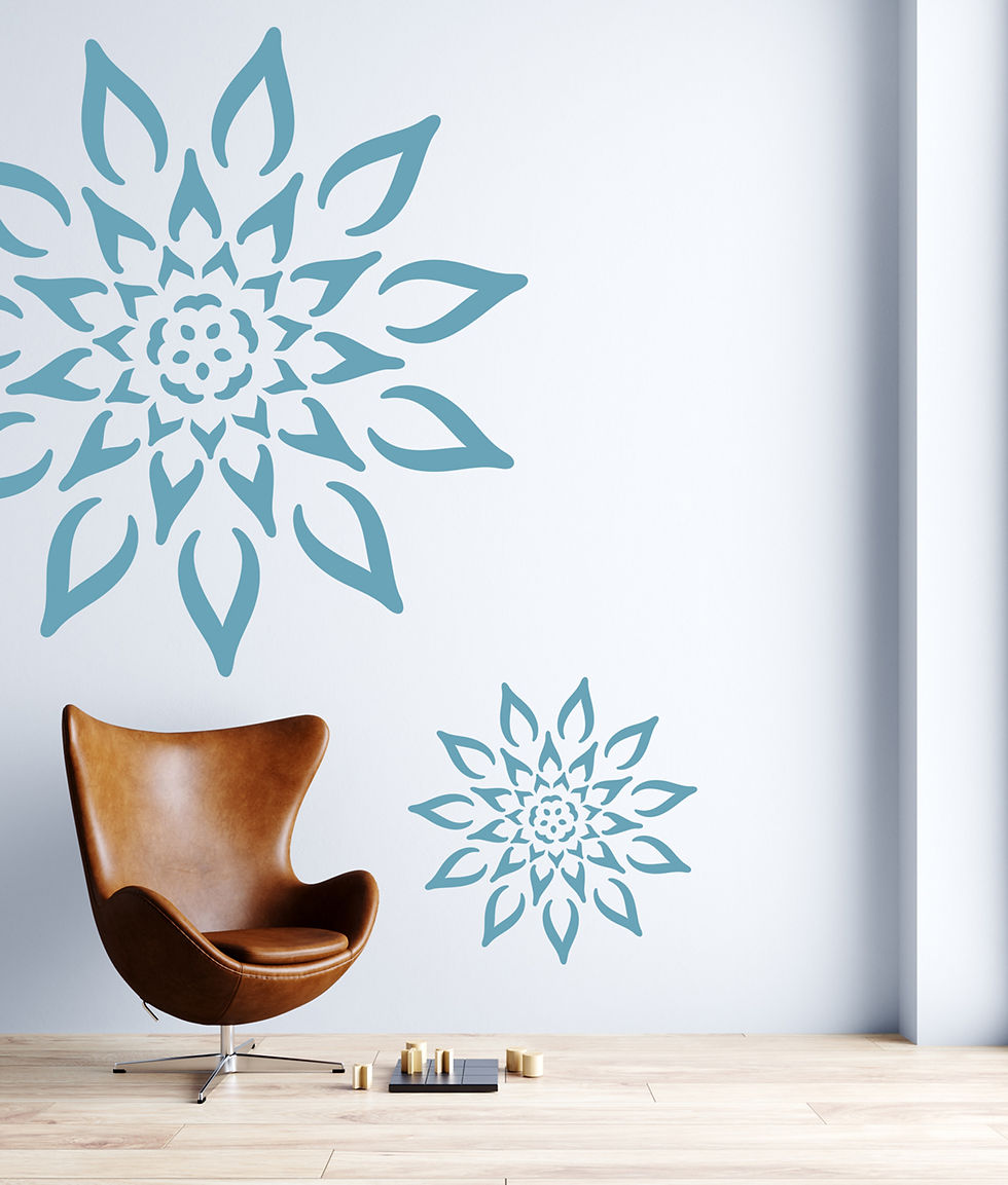 Thumbnail: Rosette Floral Mandala Stencil MA1
