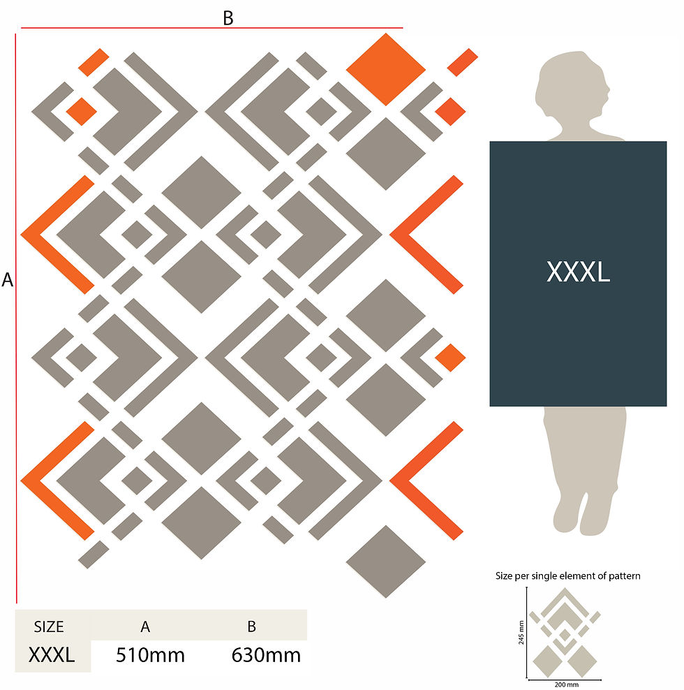 Thumbnail: Geometric Art Deco Pattern Stencil TE156