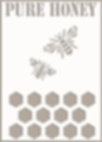 Thumbnail: Pure Honey Honeycomb Bees Stencil QU21