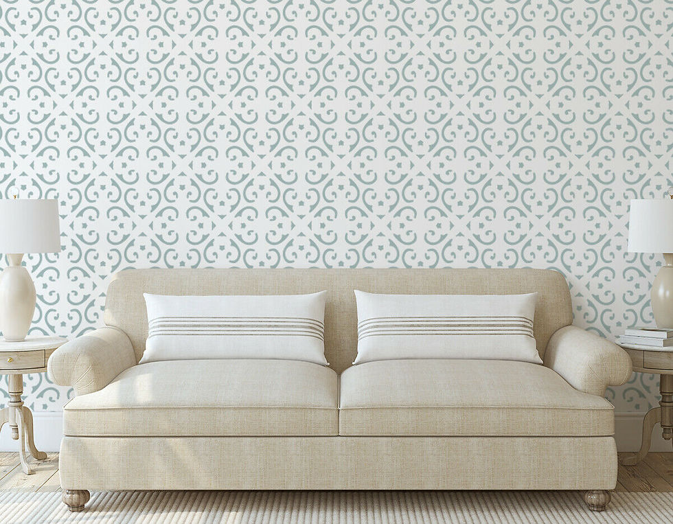 Thumbnail: Bahar Moroccan Pattern Stencil TE45