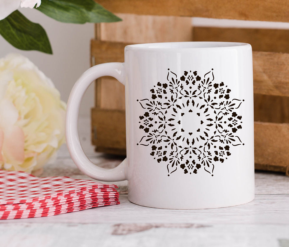 Thumbnail: Mandala Flower of Life Large Wall Stencil DL10