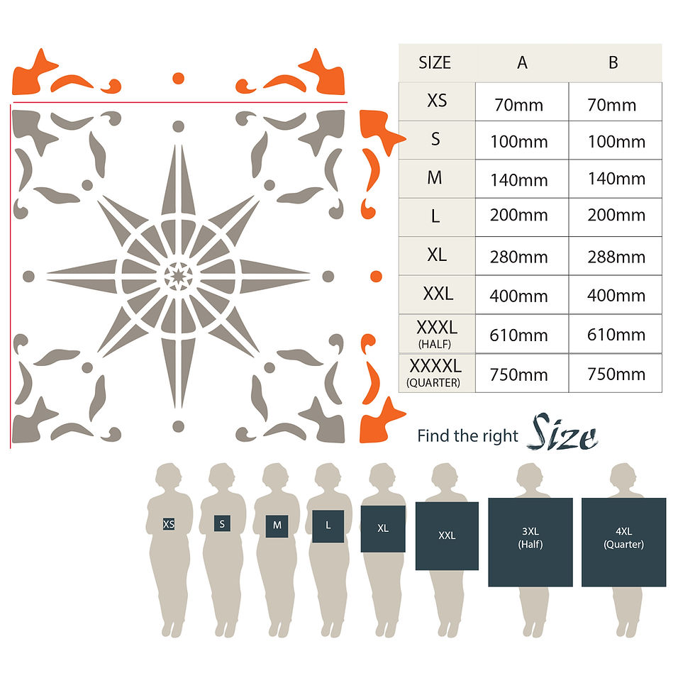 Thumbnail: MoroccanTile Stencil reusable TL22