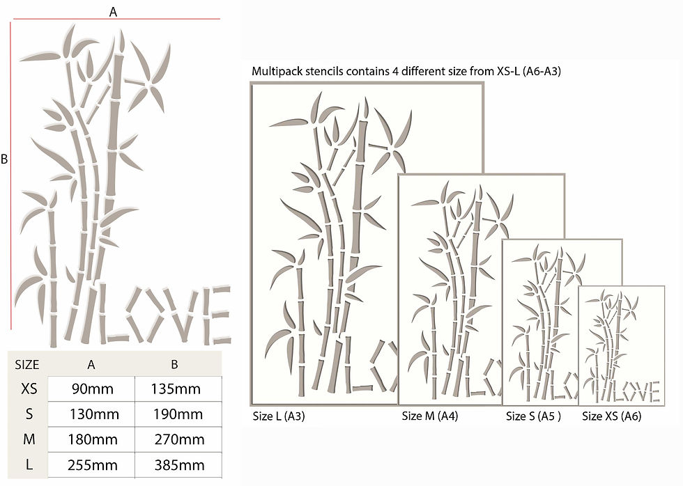 Thumbnail: Bamboo Love Chinese Stencil CI1