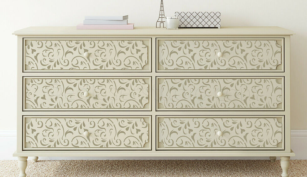 Thumbnail: Floral Soft Lace Pattern Stencil FL56