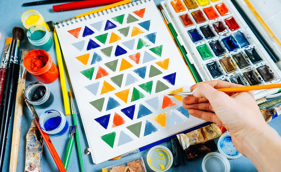 Thumbnail: Triangles Pattern Stencil Reusable Template TE81