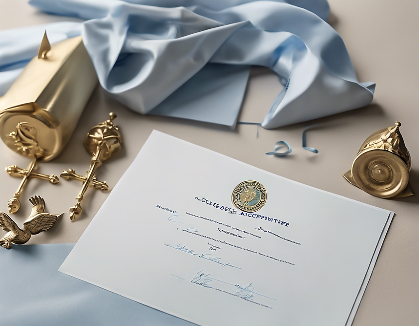 A college acceptance letter.