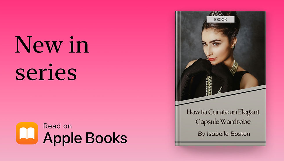 Book Promo for How to Curate an Elegant Capsule Wardrobe by Isabella Boston. Please click the image to purchase Apple Books!
