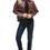Thumbnail: Embroidered Trim Black Faux Leather Jacket