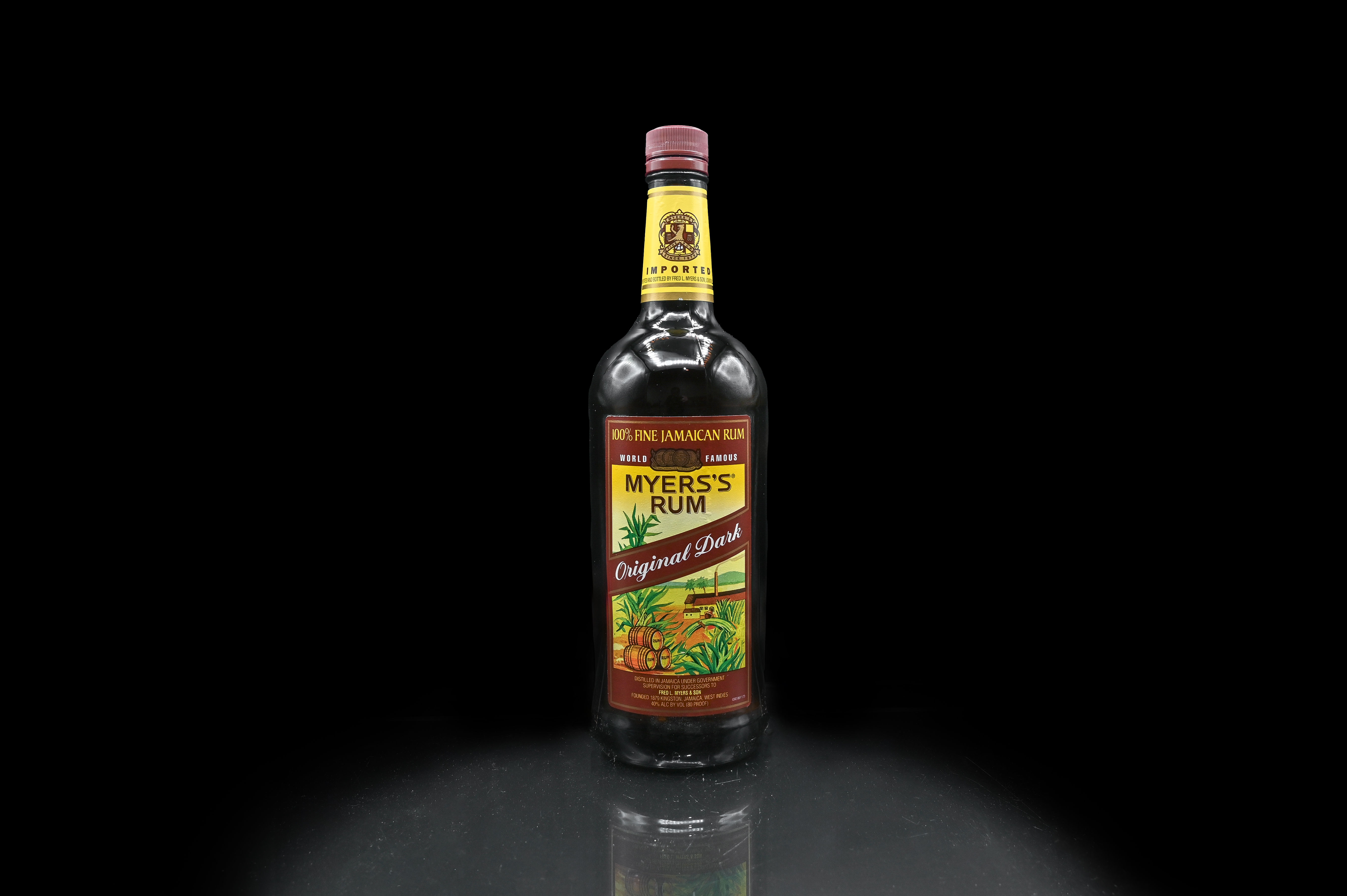 Meyer's Original Dark Rum: Empty bottle