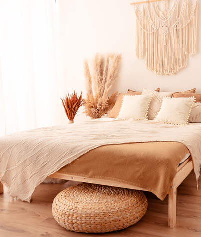 Boho Fotostudio Bett Kissen Makramee