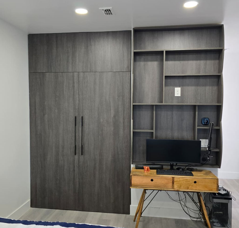 Custom luxury closet and desk system
