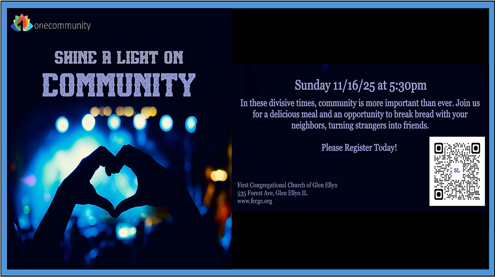 Shine A Light On Community Dinner and Program