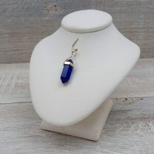 LAPIS LAZULI MINI POINT PENDANT ON SILVER CHAIN