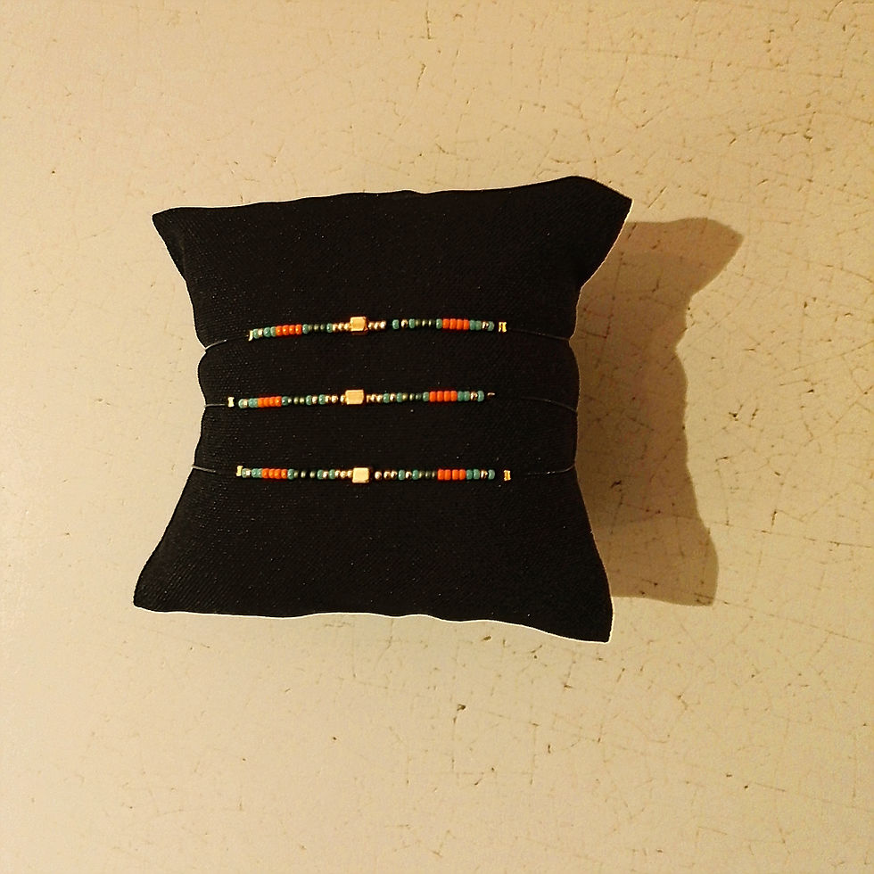 Bracelet CRISTAL Black Mamba Orange Turquoise foncé