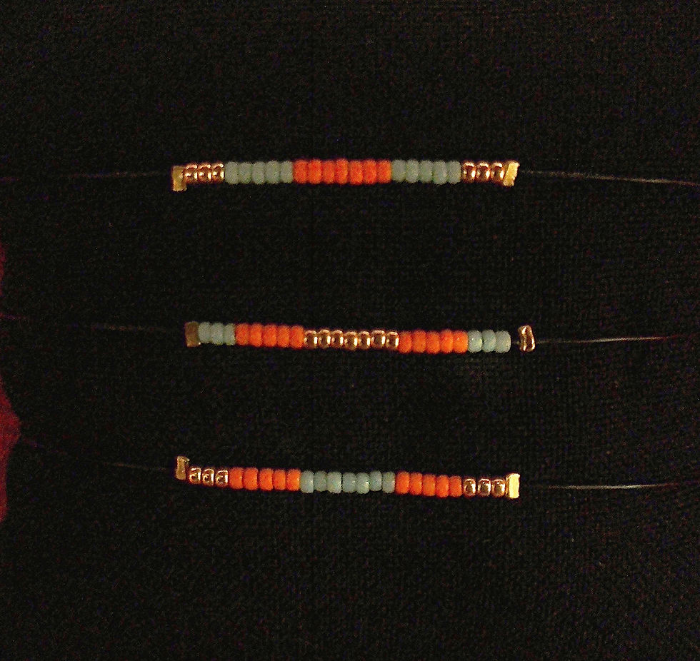 Bracelet 3 COULEURS Black Mamba Orange Turquoise foncé