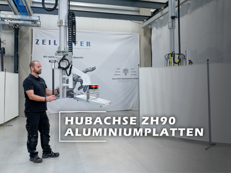 Handhabung von Aluminiumplatten / Hubachse ZH90