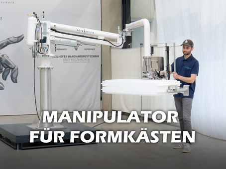 Articulated arm manipulator for dairy plants: Hygienic handling of block molds up to 90 kg