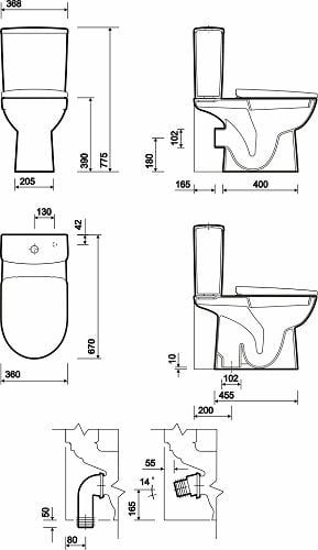 Thumbnail: Twyford E100 SQ Premium WC