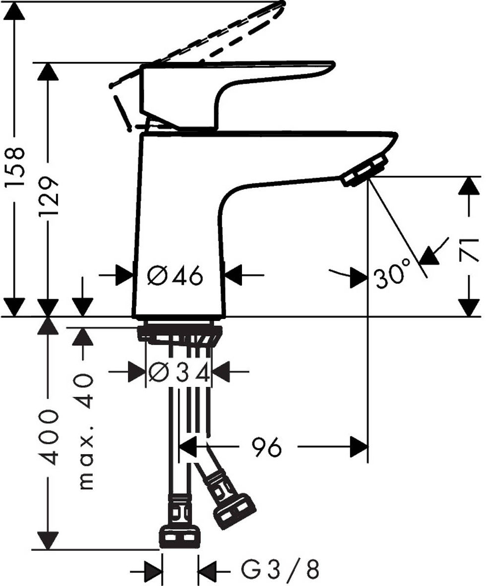 Thumbnail: Hansgrohe Talis E Basin Mixer