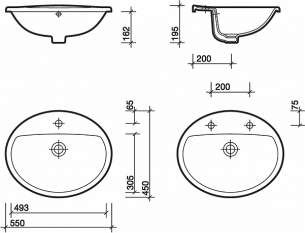 Thumbnail: Twyford E100 Counter Washbasin