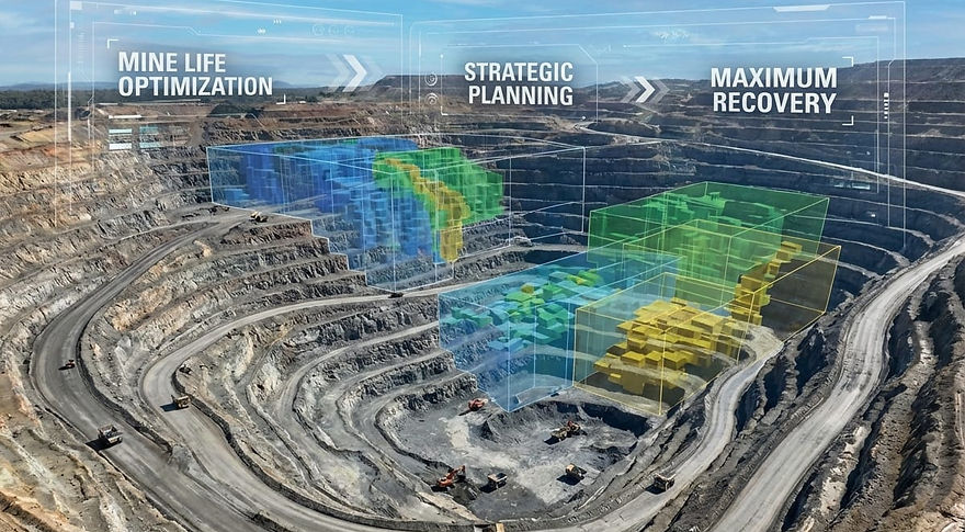 Implementamos métodos geofísicos no invasivos para interpretar las estructuras geológicas subterráneas y delimitar cuerpos mineralizados antes de la perforación.