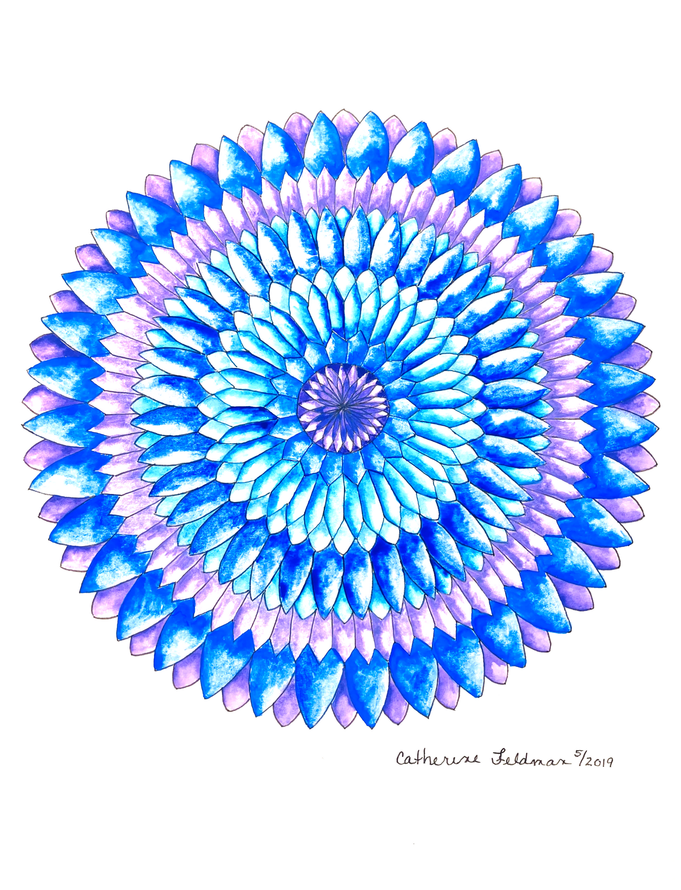 Sea and Sky Original Watercolor Painting