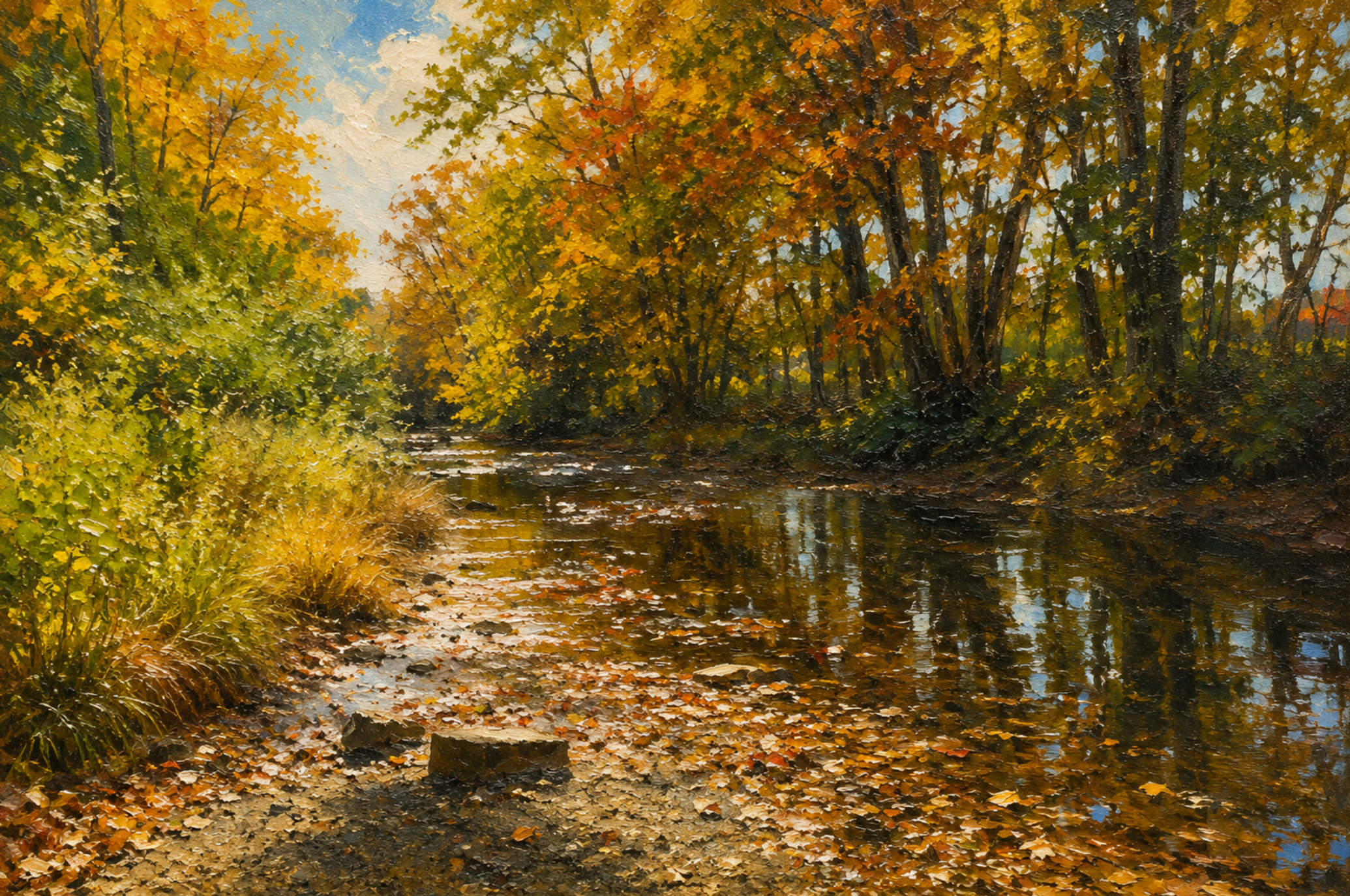 Autumn River Landscape Jigsaw