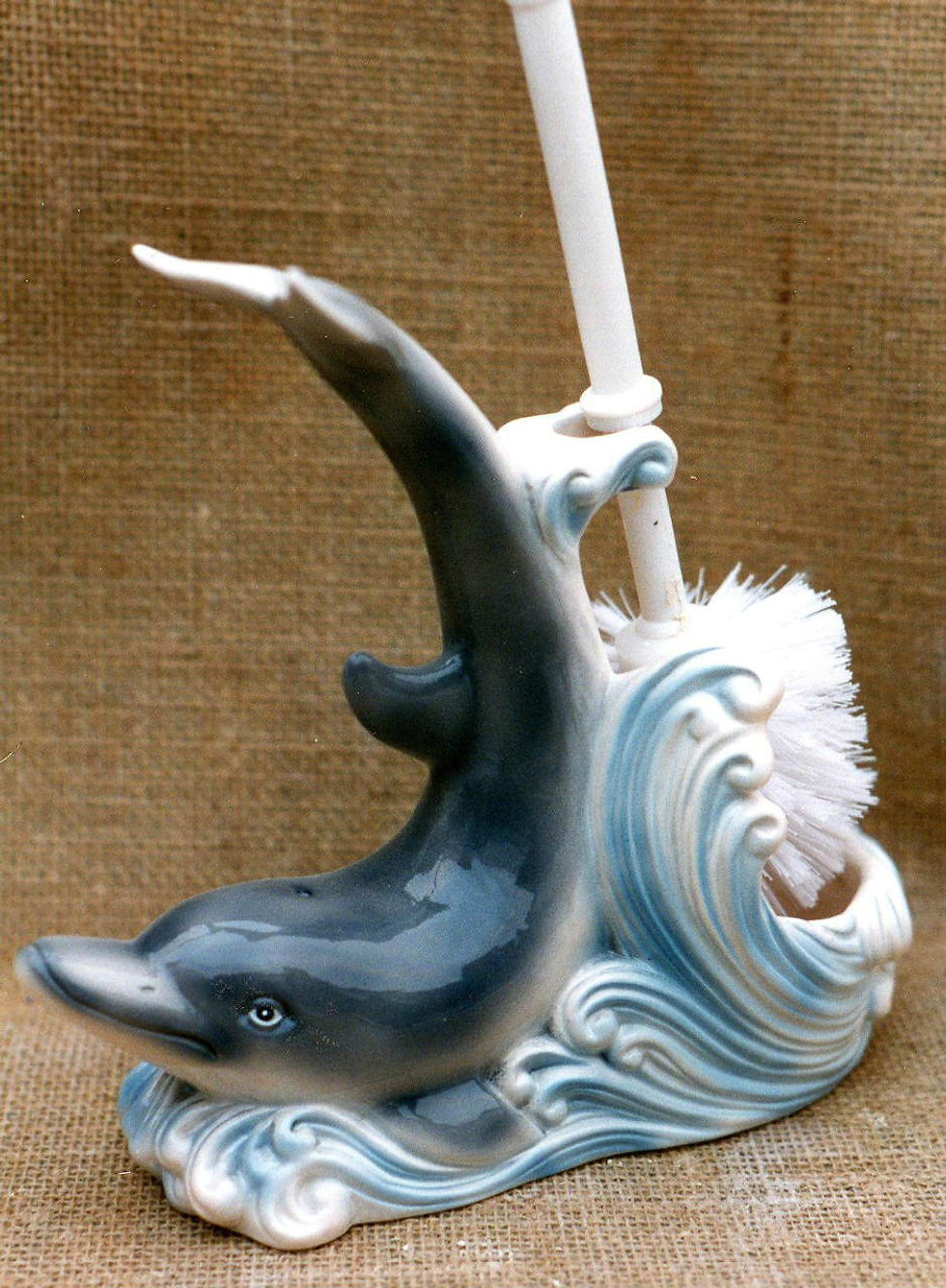 Dolphin toilet brush holder