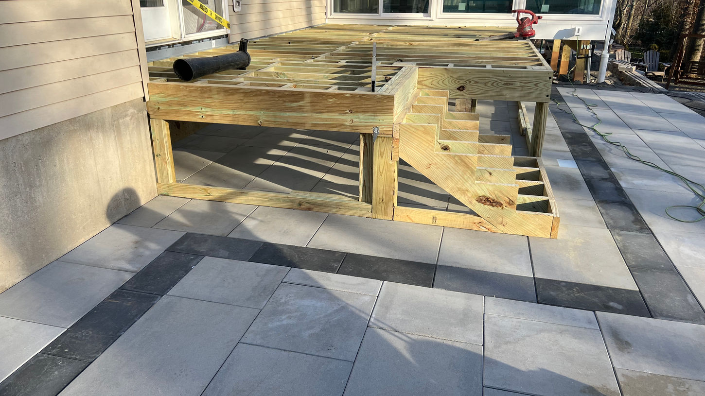 Complete frame work for a new deck