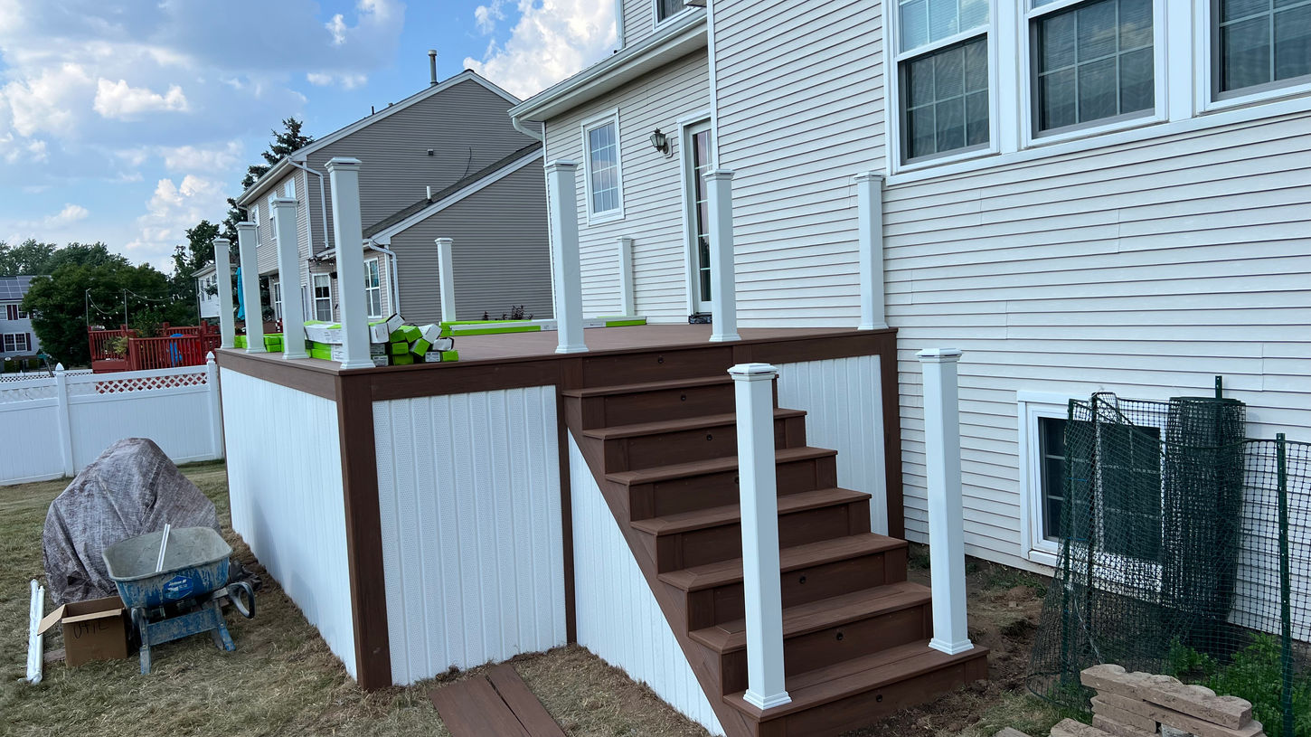New deck before railing installation 