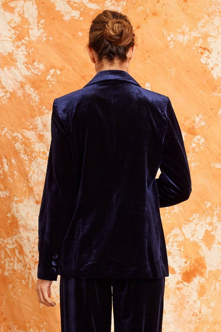 Thumbnail: Surry Velvet Jacket - Navy