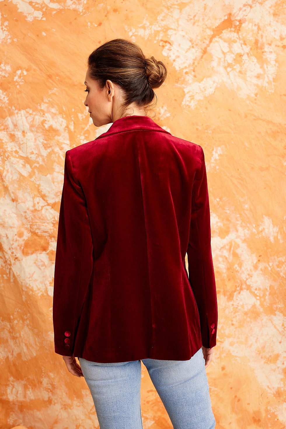 Thumbnail: Surry Velvet Jacket - Red