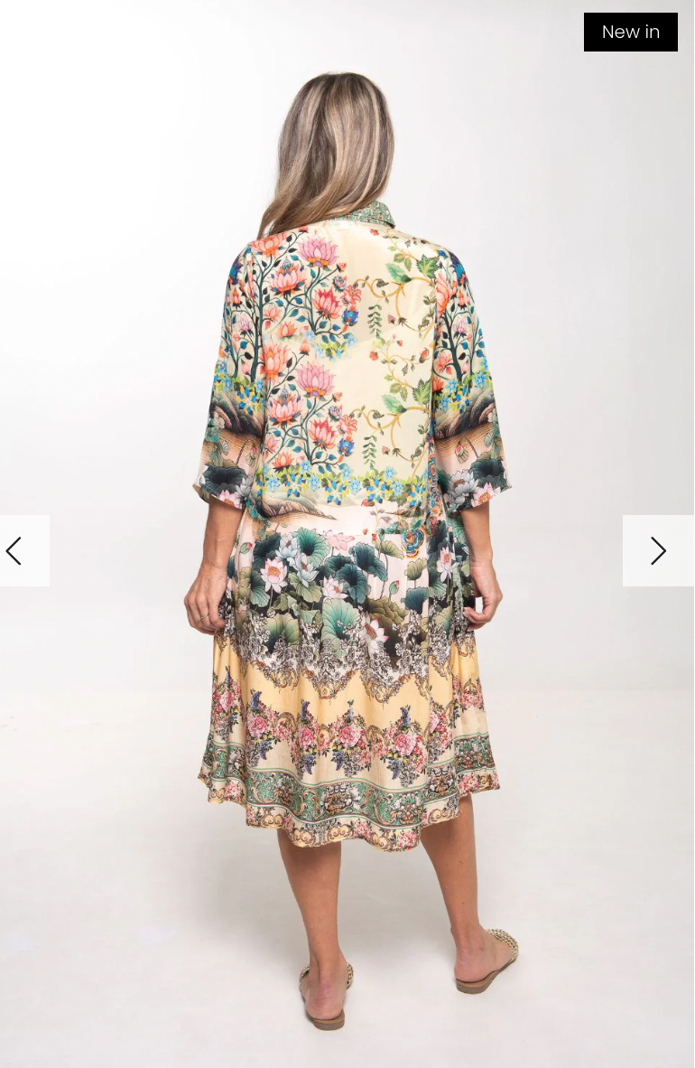 Thumbnail: Celeste Button Through Lotus Garden Dress