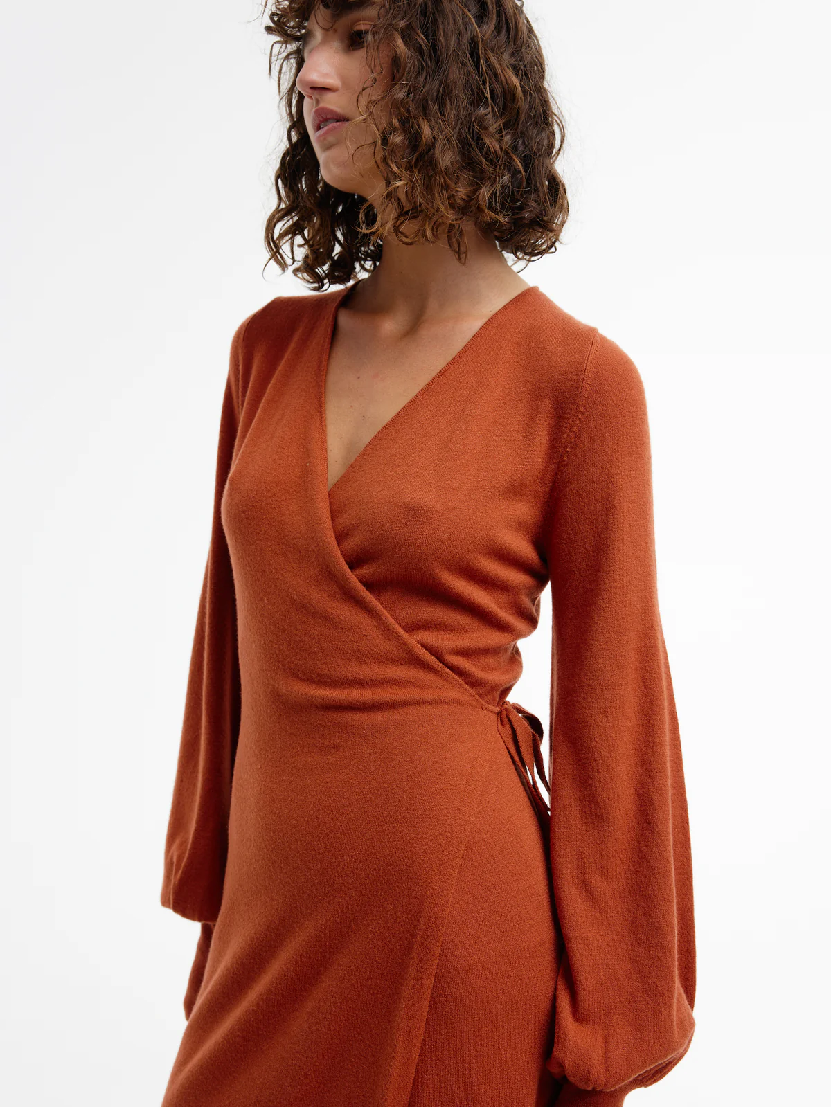 Thumbnail: Marlow Wrap Dress Terracotta