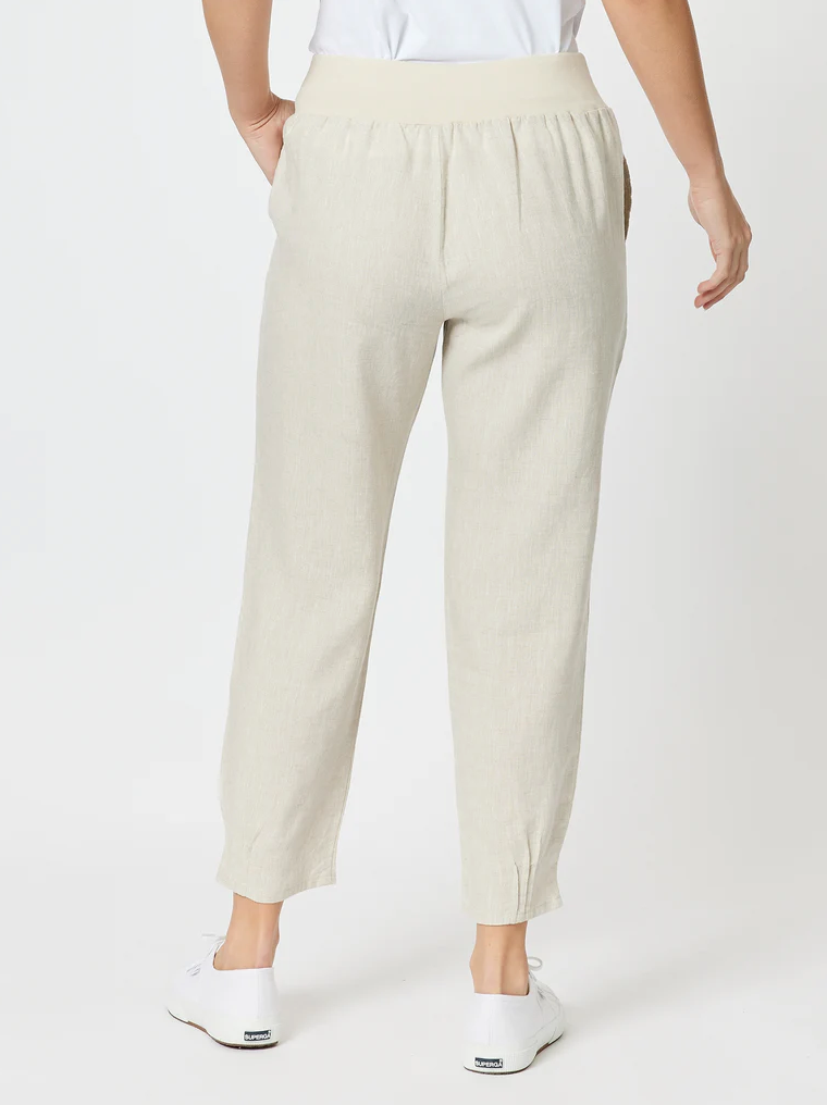 Thumbnail: Sarah Linen Pintuck Natural Pants