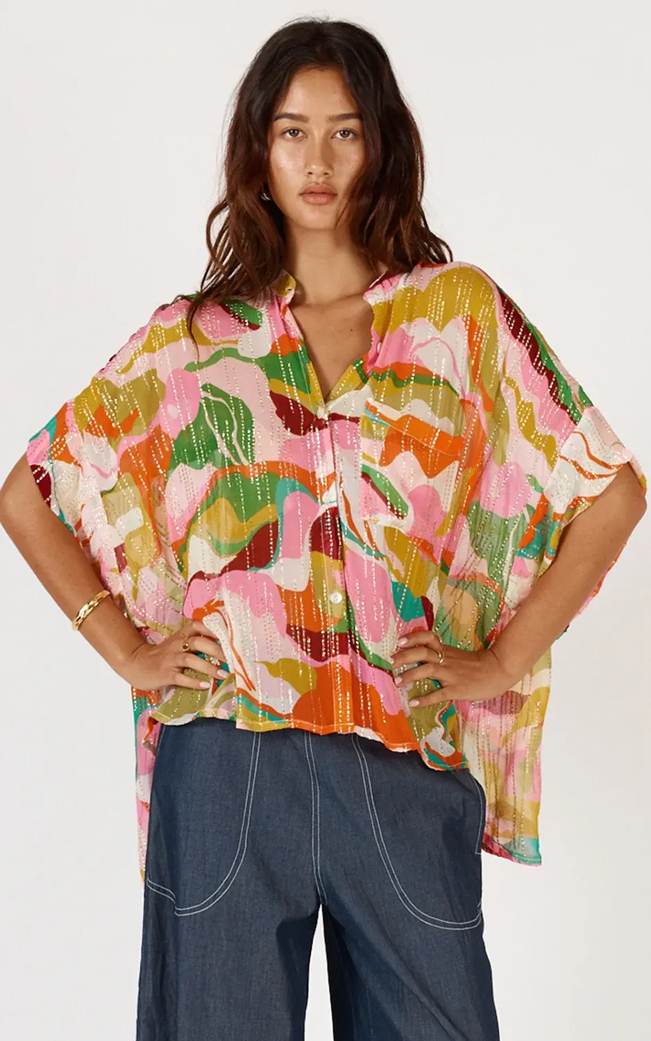 Wild Safari Kaftan Shirt - Pink Camo
