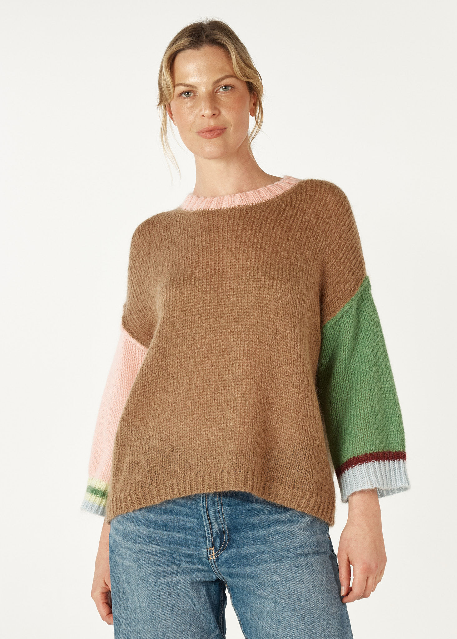 Mohair Color Block Jumper