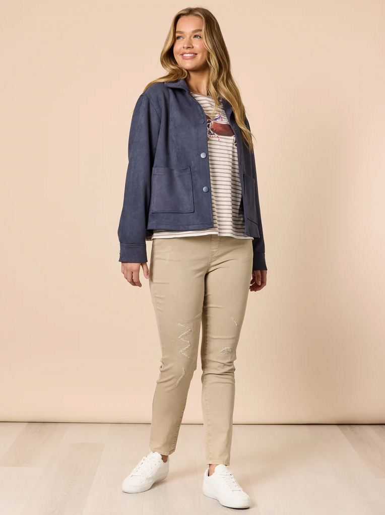 Thumbnail: Downtown Faux Suede Jacket