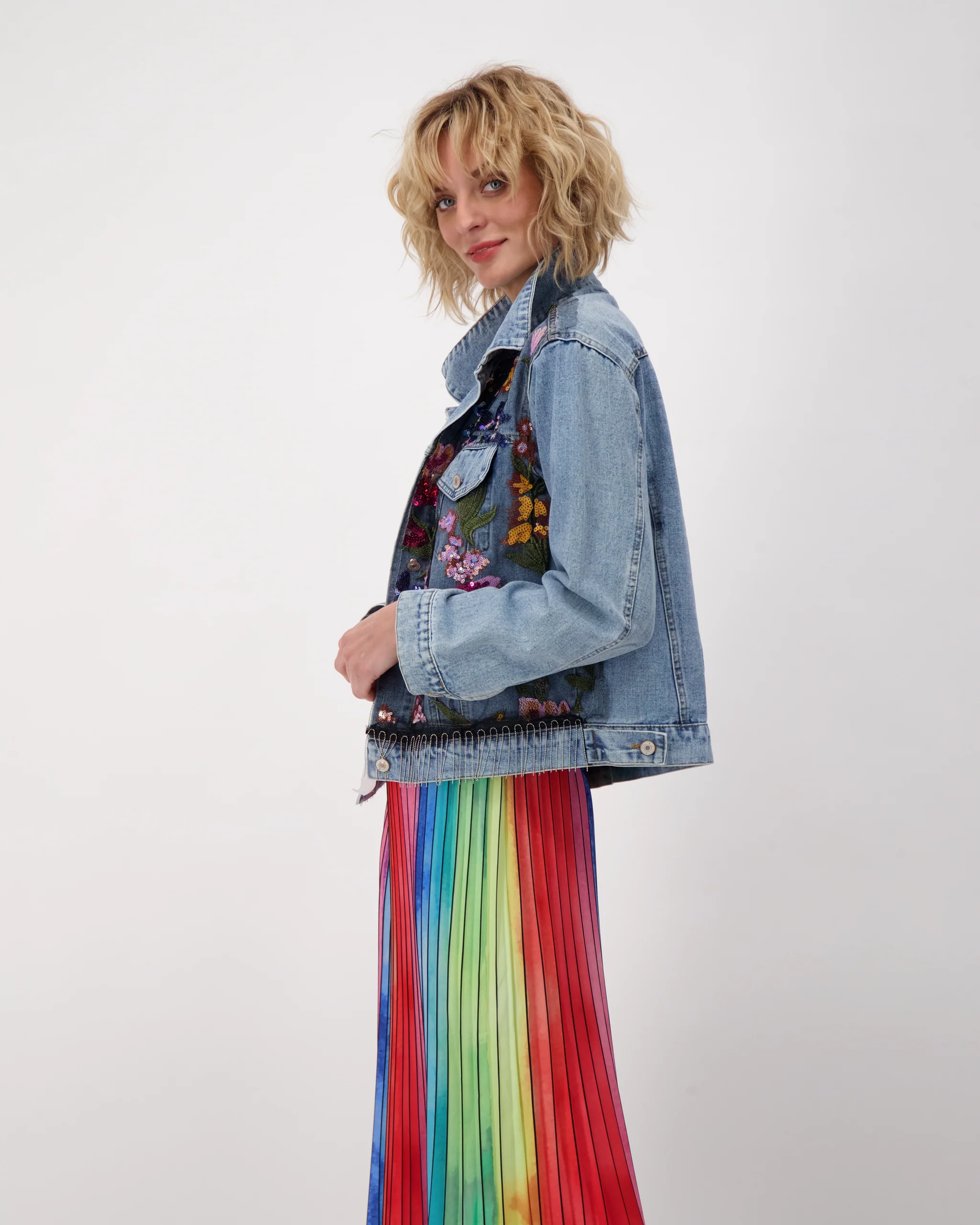 Sequin Denim Jacket Little Racks